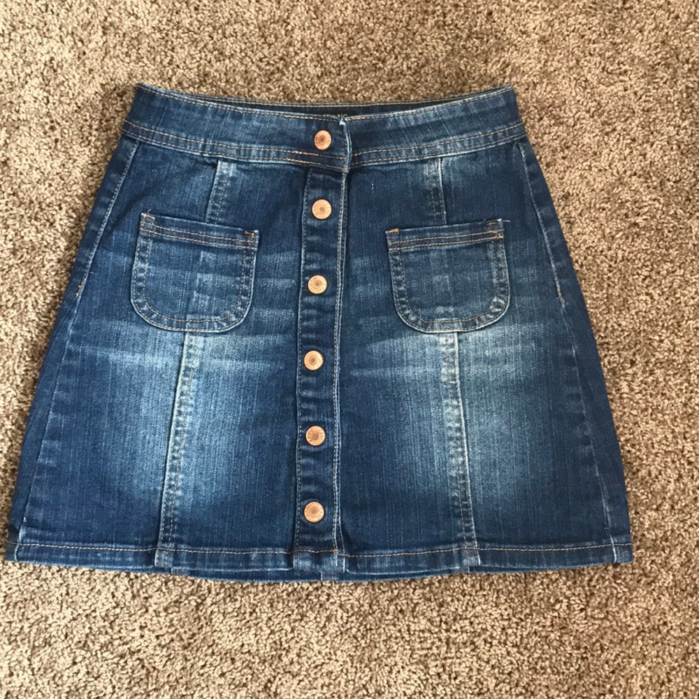 blue jean skirt